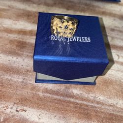 Yellow Gold Nugget Ring 