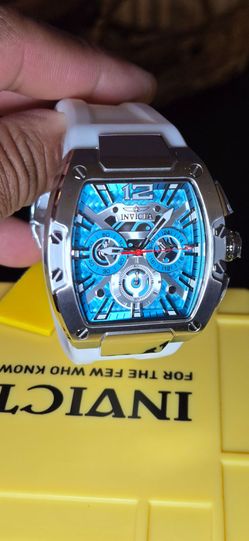 Invicta Racing Men's Watch - 43mm, White New with a Hard SLOT Case.