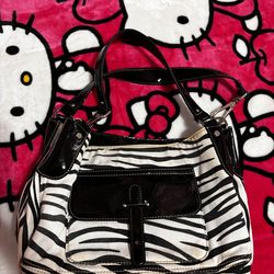 Thrifted zebra bag