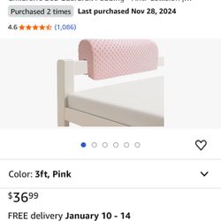 Toddler Bed Rail Cushion 