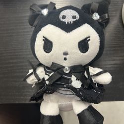 Sanrio Kuromi black gothic maid plush keychain