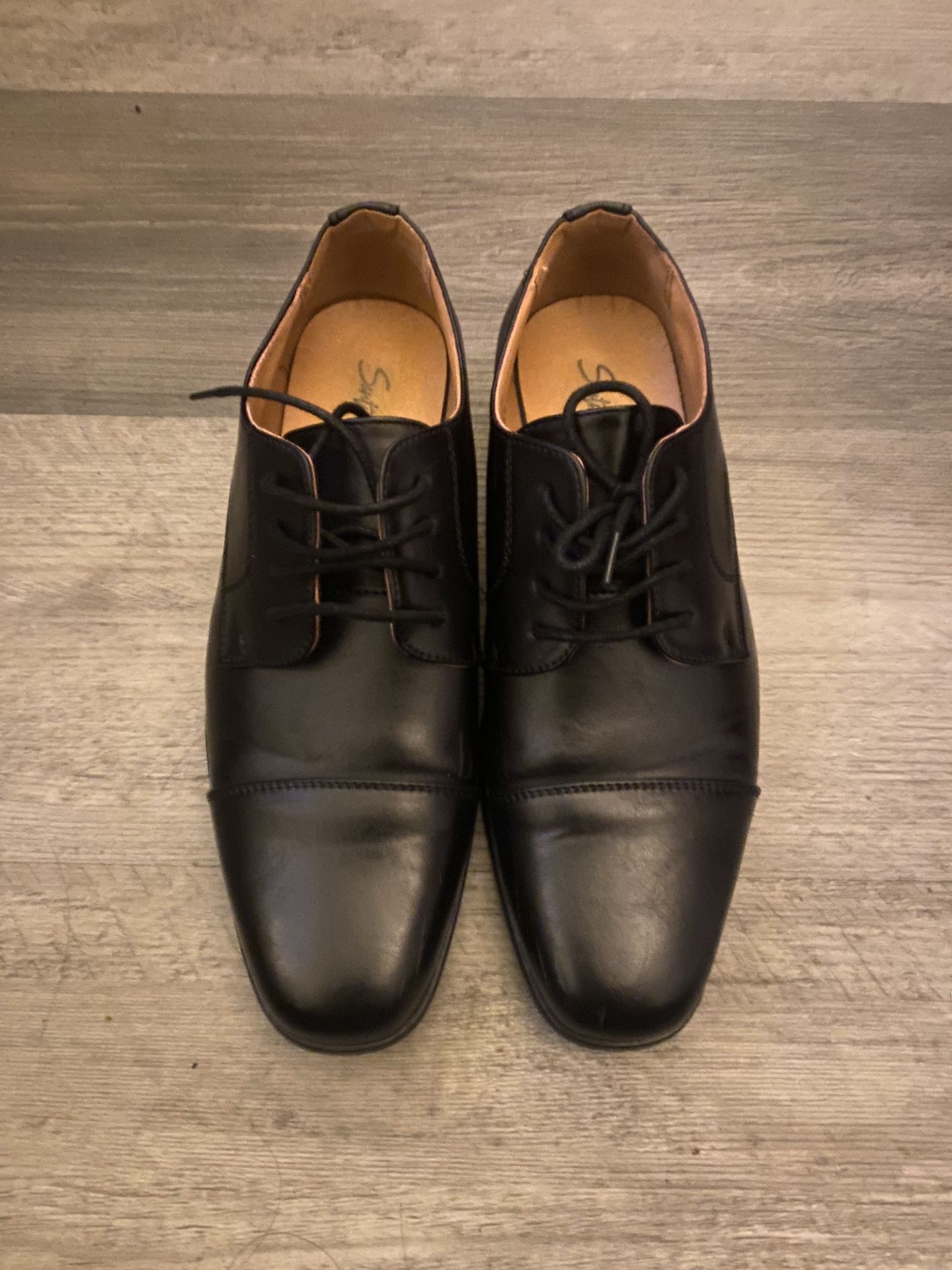 Santino Luciano Kids Piero Black Dress Shoes Size 6