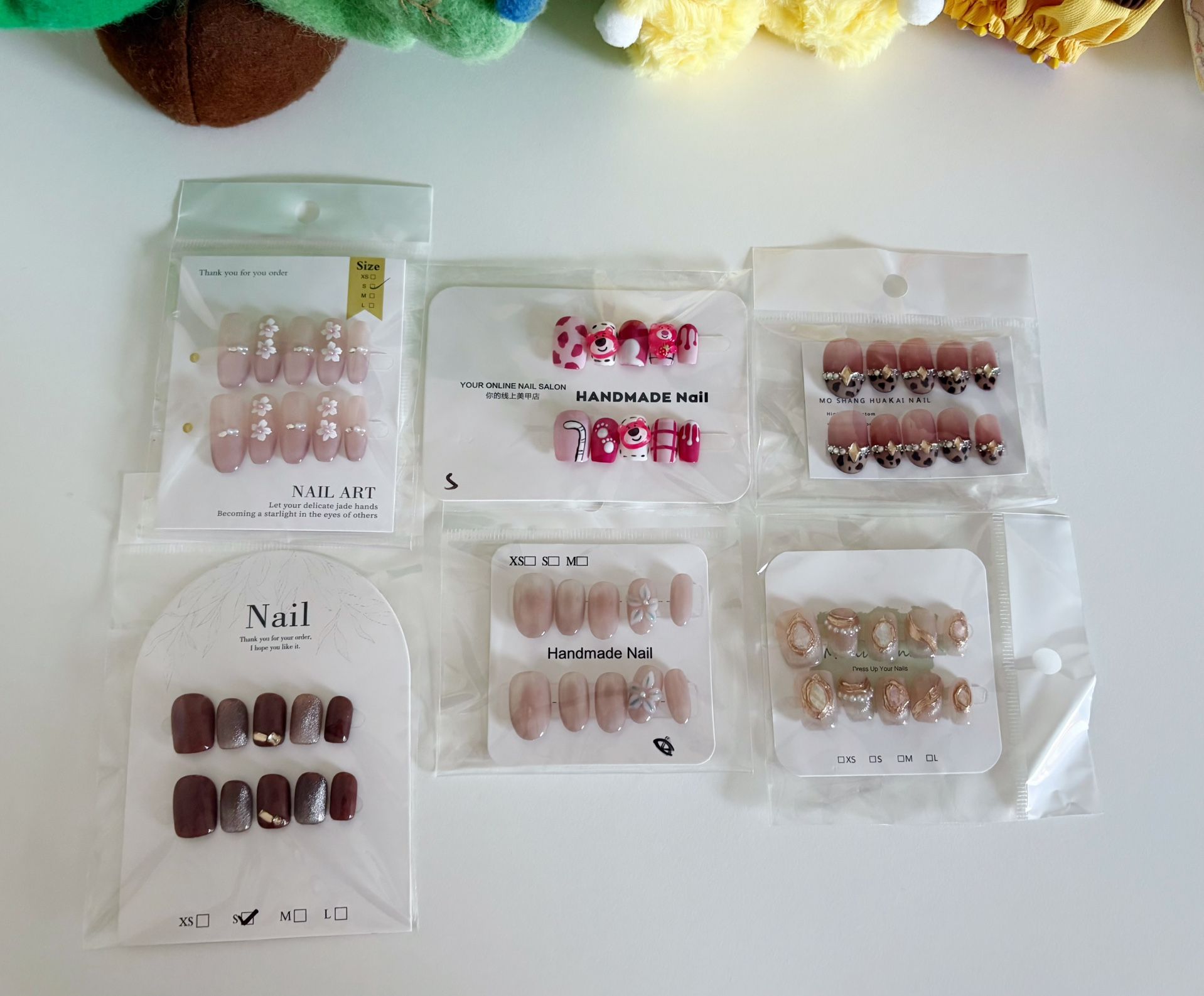 Size S Press On/Push On Nails (Price For Each Pair)