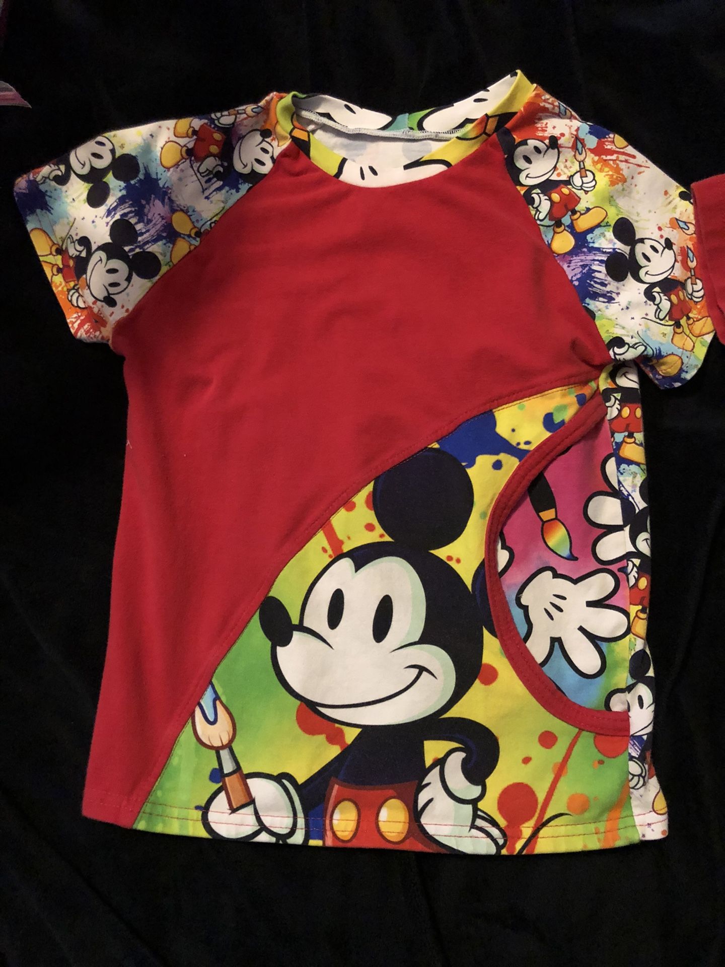 Unisex- Mickey Mouse Shirt W/front Pocket S6