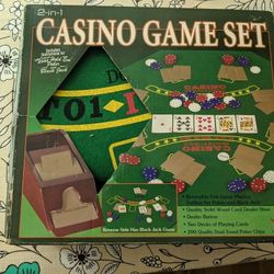 Cardinal 2-in-1 Casino Game Set Reversible Felt Black