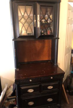 Two piece antique dresser