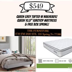 Queen BUNDLE MATTRESS AND BED FRAME 