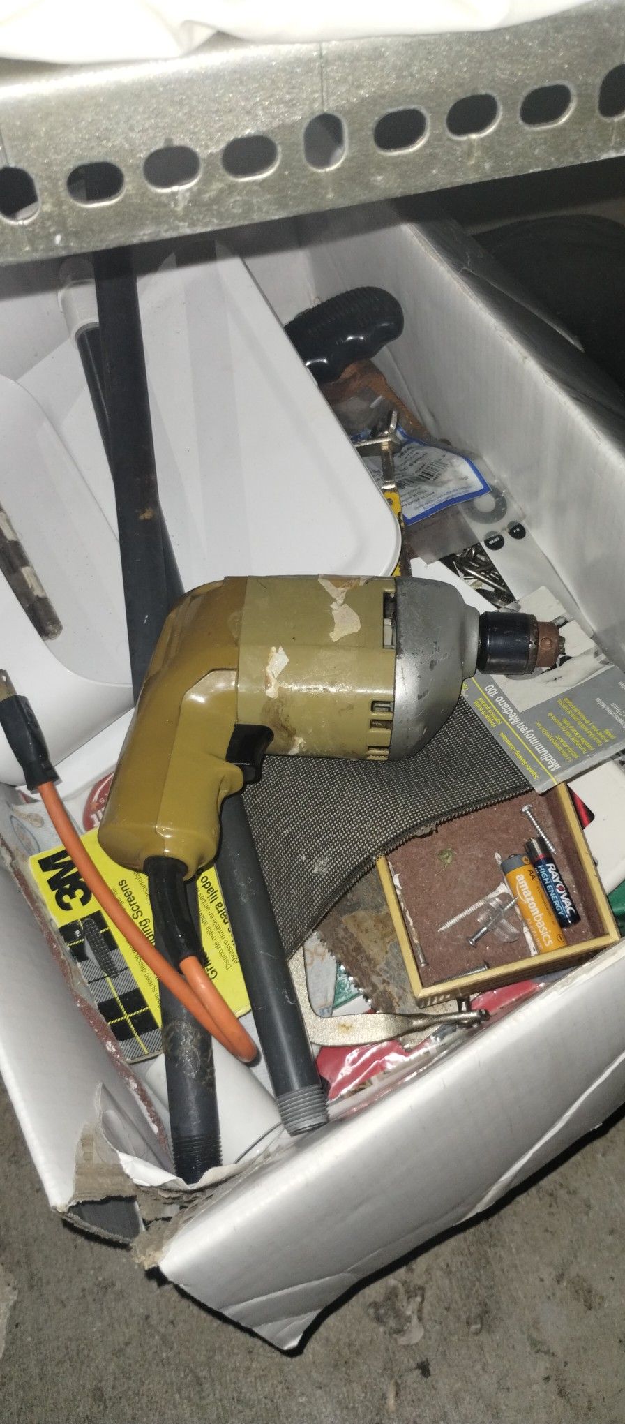 Drill With A Box Of Tools All 12 Dollars