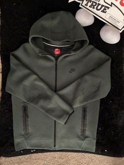 Nike Tech Fleece Full Zip Hoodie Olive Green - Men’s Large