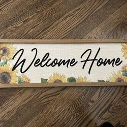 Welcome Hime Sunflower Sign 