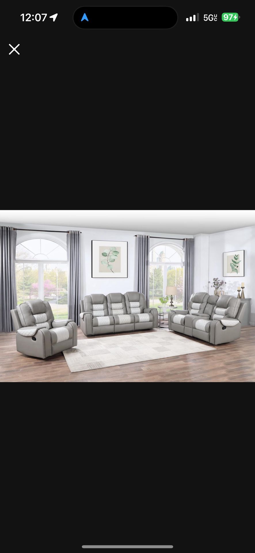 Brand New Reclining Living Room Set For $1349