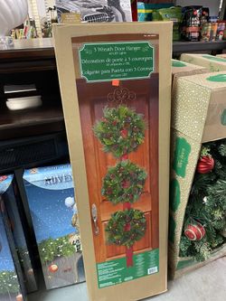 3 wreath door hanger