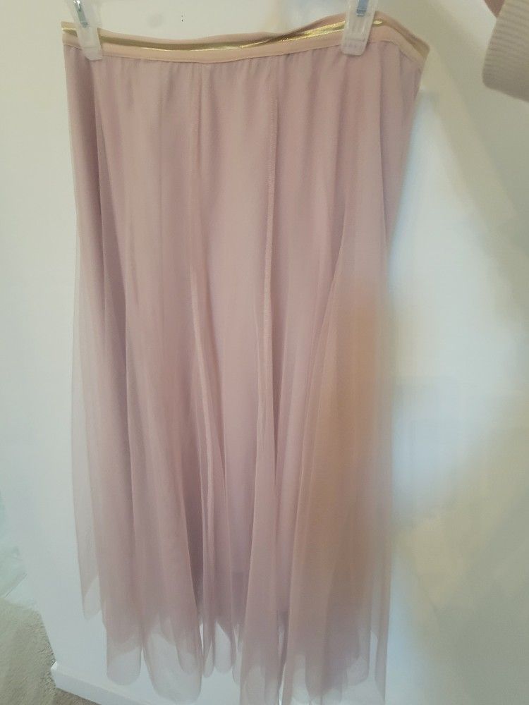 Xl/L pink tulle elastic waist skirt