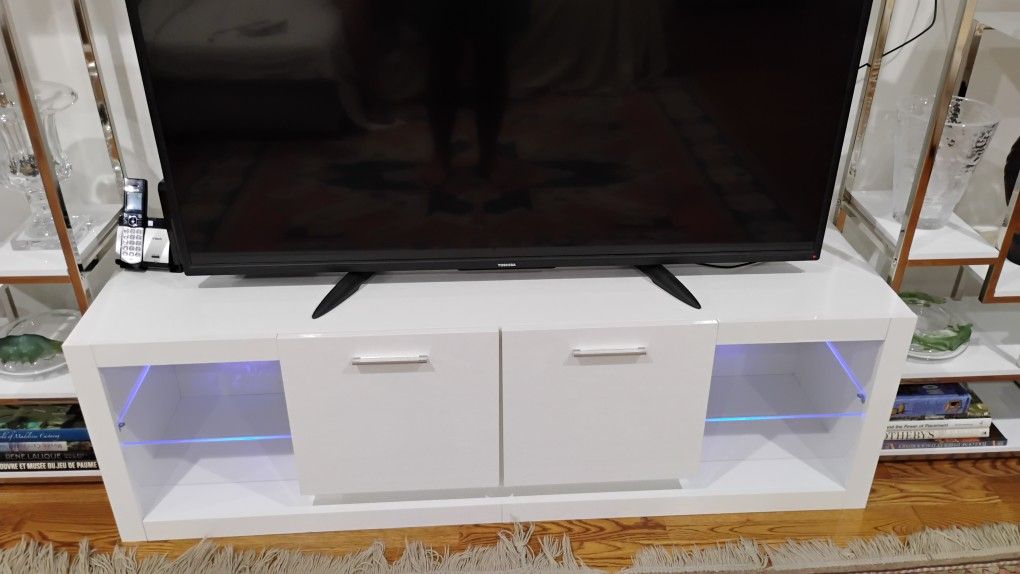 New TV Stand With LED Lights And Remote Control 
