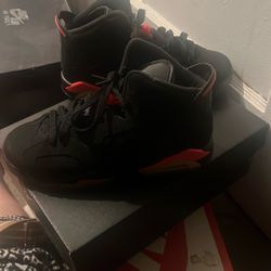 Jordan 6 Retro Infrared Black Size 4Y