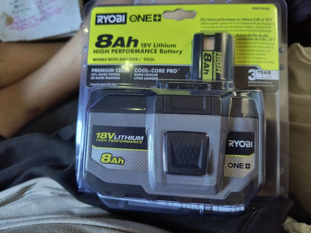 BRAND NEW Ryobi 8Ah 18 V Battery Lasts Forever