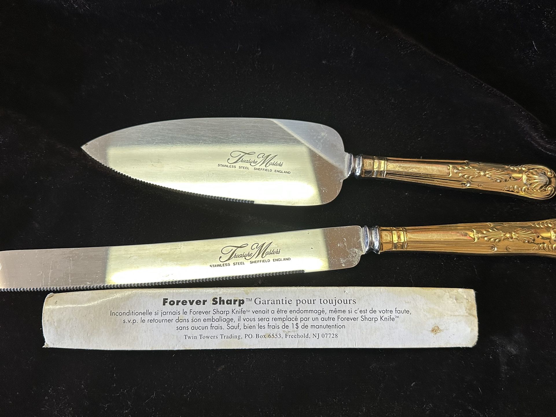 Sheffield England Treasure Masters Cake Knife And Server