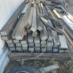 50-60 Post 10 Ft Long Treated Wood 