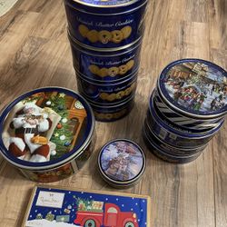 Set Of 11 Tins / Cookie Tins