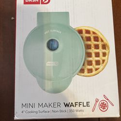 MINI MAKER WAFFLE 4" Cooking Surface 