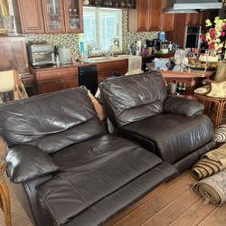 Brown Leather Recliner