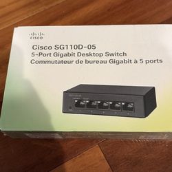 CISCO SG110D-05-NA 5-Port Gigabit Ethernet Desktop Switch BRAND NEW SEALED!
