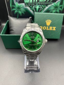 Datejust Green Sunray Dial Silver Case *Box+Vid Included*