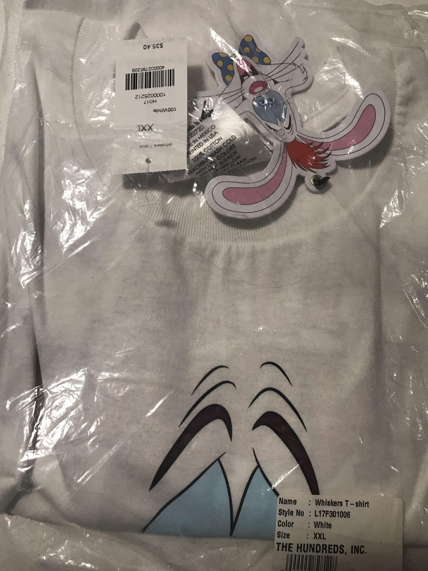The hundreds x Who Framed Roger Rabbit collab deadstock T-shirt size XXL