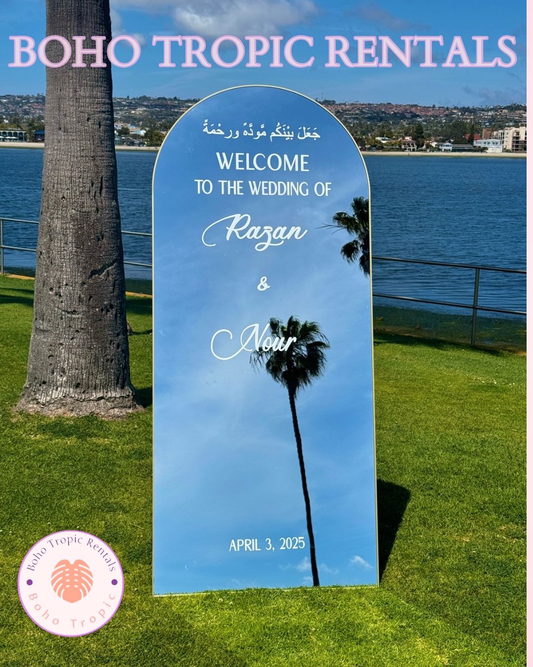 Mirror Wedding Welcome Sign