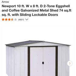 10x8 shed with base 