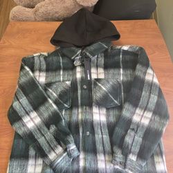 Rainier Mohair Hooded Shacket.