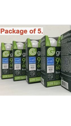 LED BULBS 9W LED 60W Equivalent 800, Package Of 5