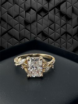 Radiant-Cut Nature-Inspired Vine Engagement Ring