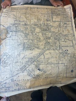 Vintage Map Of Lakewood And Surrounding Areas 