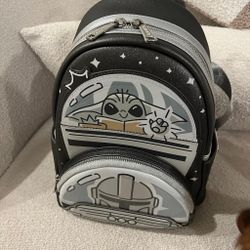 The Mandalorian and Grogu Loungefly Mini Disney Backpack