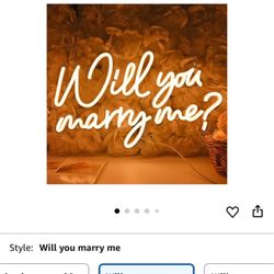 Will You Marry Me Neon Sign