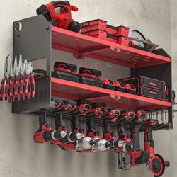YYR Power Tool Organizer Wall Mount, Cordless Drill and Battery Holder