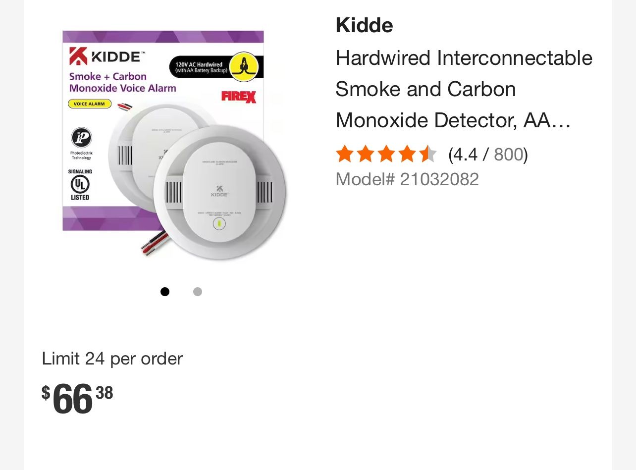 kidde carbon and monoxide alarm