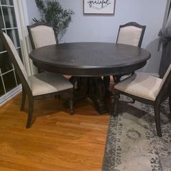 New Beautiful Round Dining Table Set 4 Chairs 