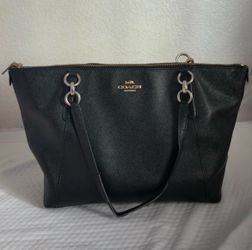 Coach Ava black Leather Tote Bag