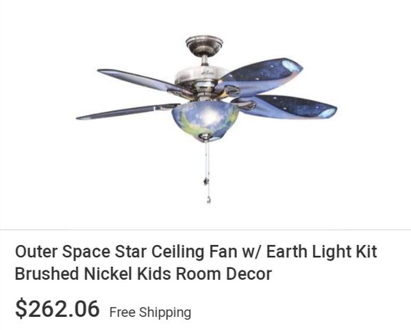 Hunter Outer Space Star With Earth Light Ceiling Fan For Sale In