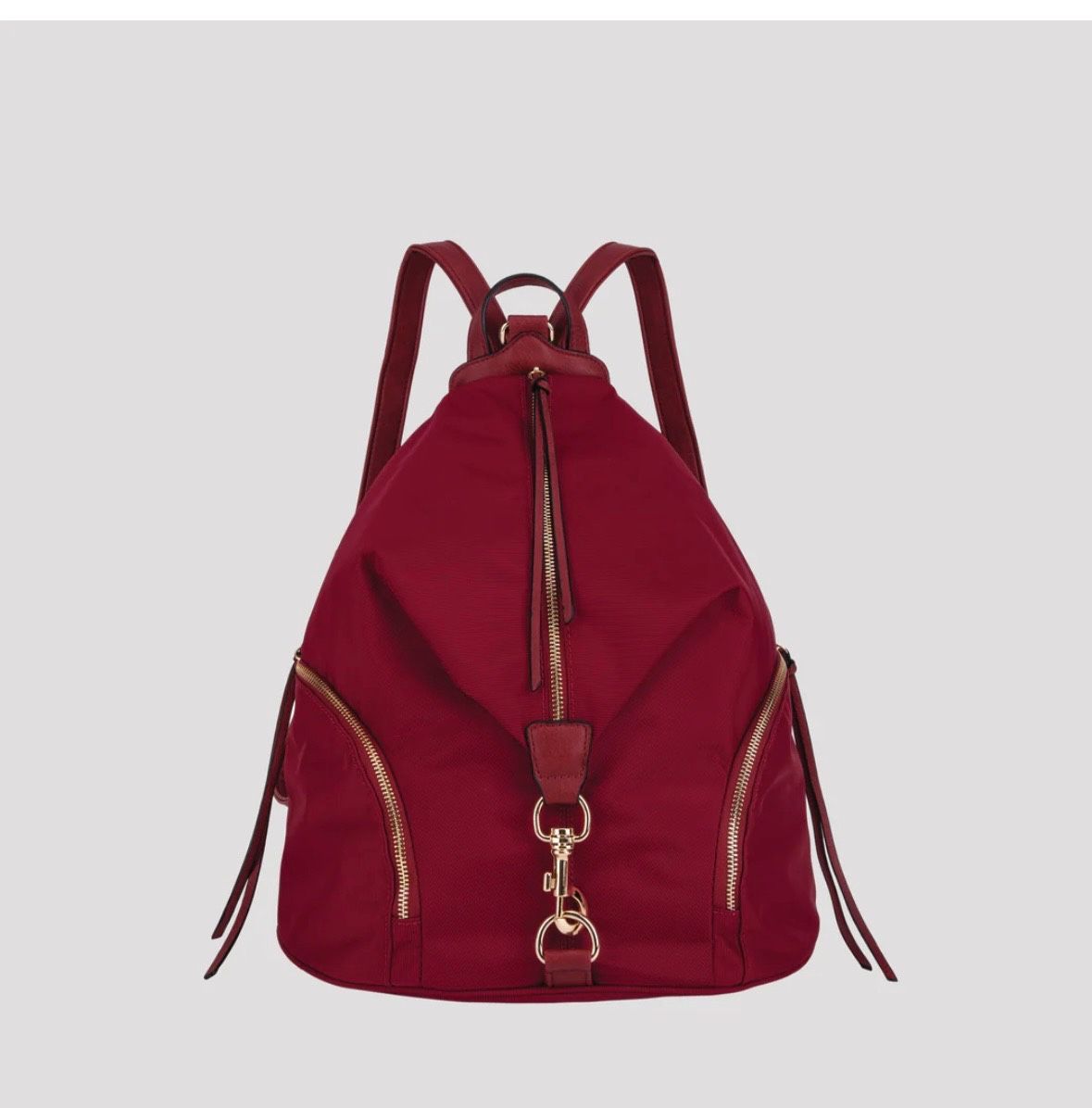 Leather Backpack With Zipper Pockets