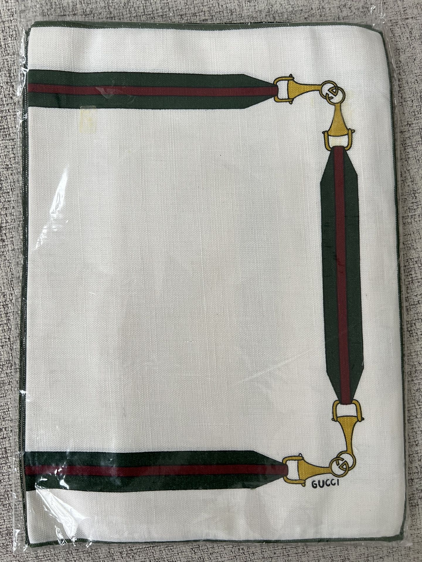 Gucci Vintage Horsebit Placemats And Napkins- Set Of 4 NEW In Package