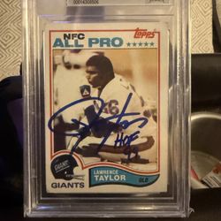1982 Topps Signed  Lawrence Taylor RC  W/HOF99 New York Giants BGS