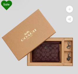 Coach Maroon Signature Wristlet