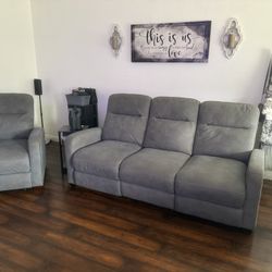 2pc Sued Sofa Set