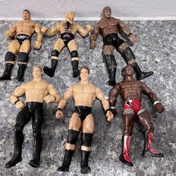 Jakks pacific 2000’s wrestling figures wrestlers lot Bautista JBL a train Shelton lashley