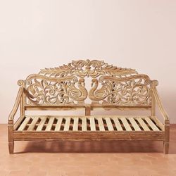 Anthropologie Day Bed / Hand carved Daybed / Sofa bed / Twin Bed / Full Bed  