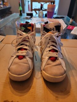 AIR JORDAN RETRO 7 WHT/RED/GRY SIZE 6.5Y