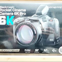 Blackmagic Design Pocket Cinema Camera 6K Pro (Canon EF), comes with battery charger and strap